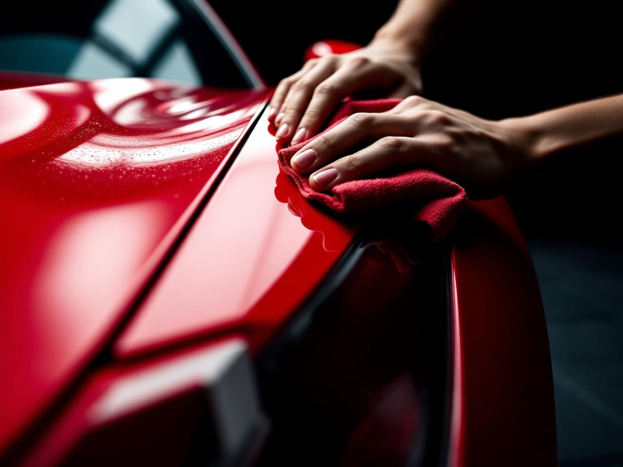 HSV Clubsport being polished by hand